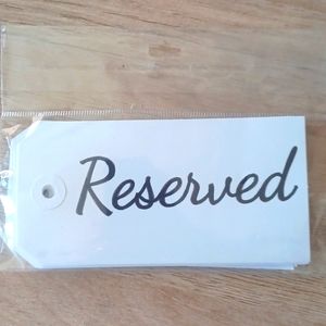 12 count Handcrafted Cardstock Reserved Tags